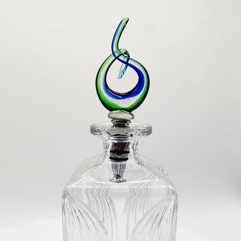 1980s Set of 3 Bottle Stoppers handcrafted by Murano Glass Masters - Murano Glass.