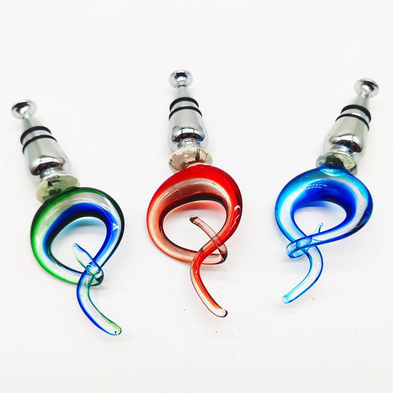 1980s Set of 3 Bottle Stoppers handcrafted by Murano Glass Masters - Murano Glass.