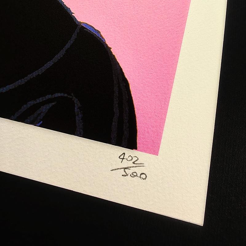 1980s Andy Warhol "Mickey Mouse" Pink  Limited Edition Lithograph by CMOA.