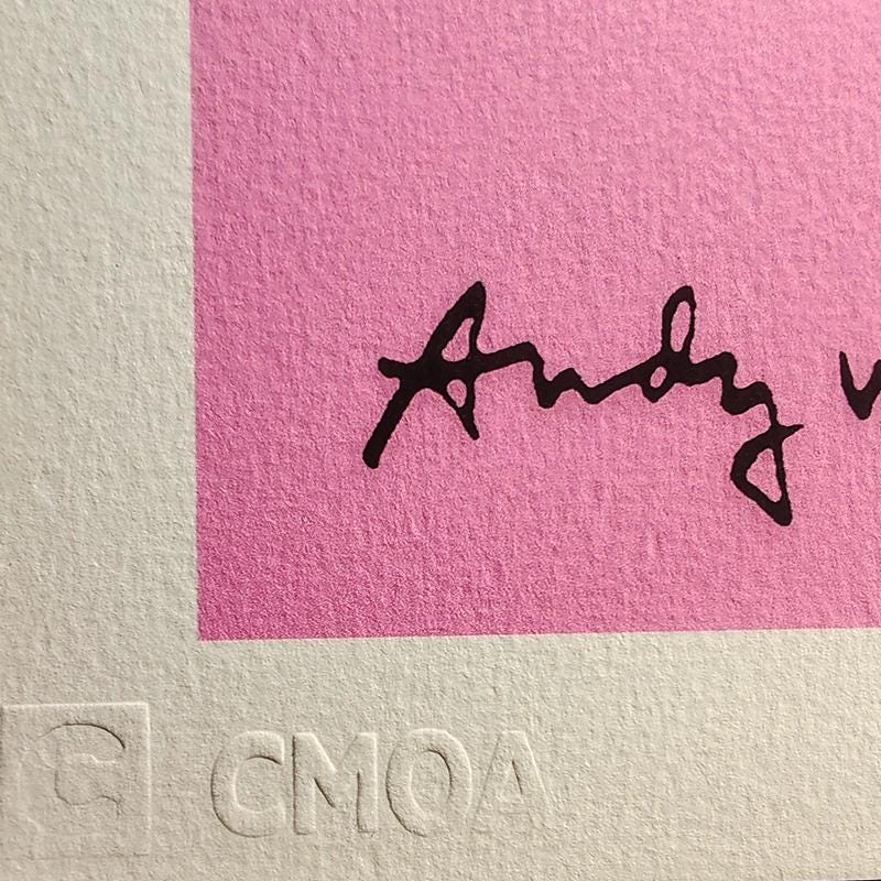 1980s Andy Warhol "Mickey Mouse" Pink  Limited Edition Lithograph by CMOA.