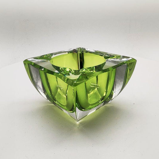 1960S Square Ashtray or Catch-all in Murano Glass. Made in Italy.