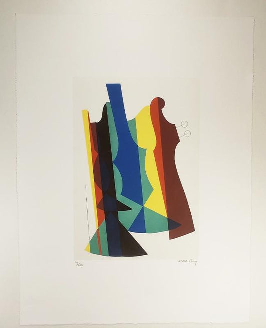 1970s Man Ray Limited Edition Lithograph. Author's signature and Numbered in Pencil.