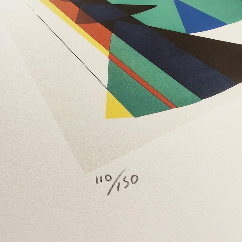 1970s Man Ray Limited Edition Lithograph. Author's signature and Numbered in Pencil.