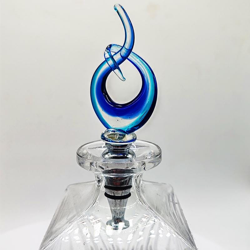 1980s Set of 3 Bottle Stoppers handcrafted by Murano Glass Masters - Murano Glass.