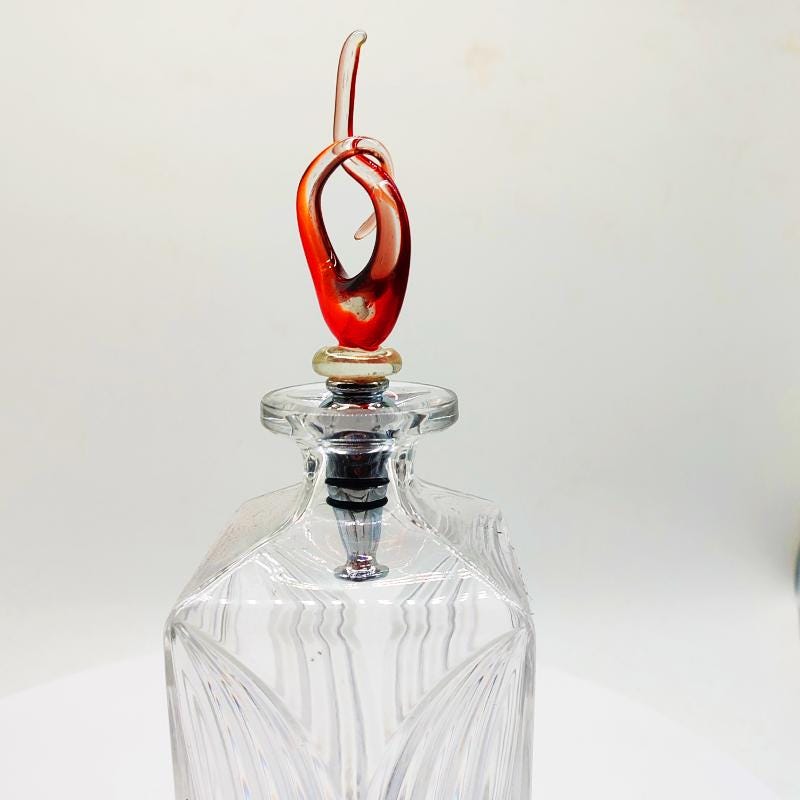 1980s Set of 3 Bottle Stoppers handcrafted by Murano Glass Masters - Murano Glass.