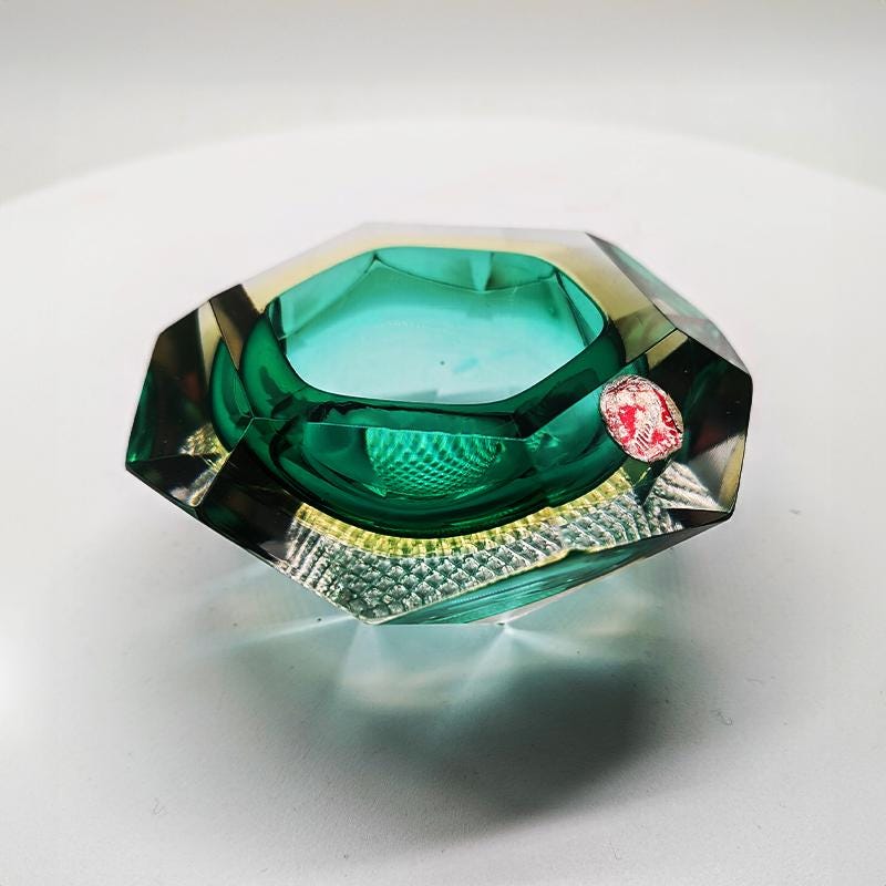 1960s Ashtray or Catch-all in Murano Glass by Flavio Poli for Seguso. Made in Italy.