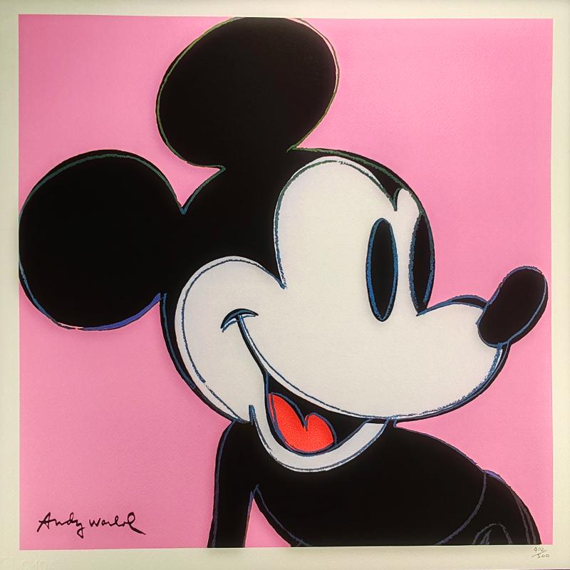 1980s Andy Warhol "Mickey Mouse" Pink  Limited Edition Lithograph by CMOA.
