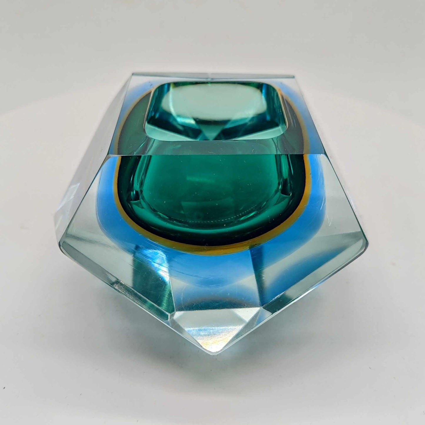 1960s Big Ashtray or Catch-all in Murano Glass by Flavio Poli for Seguso. Made in Italy