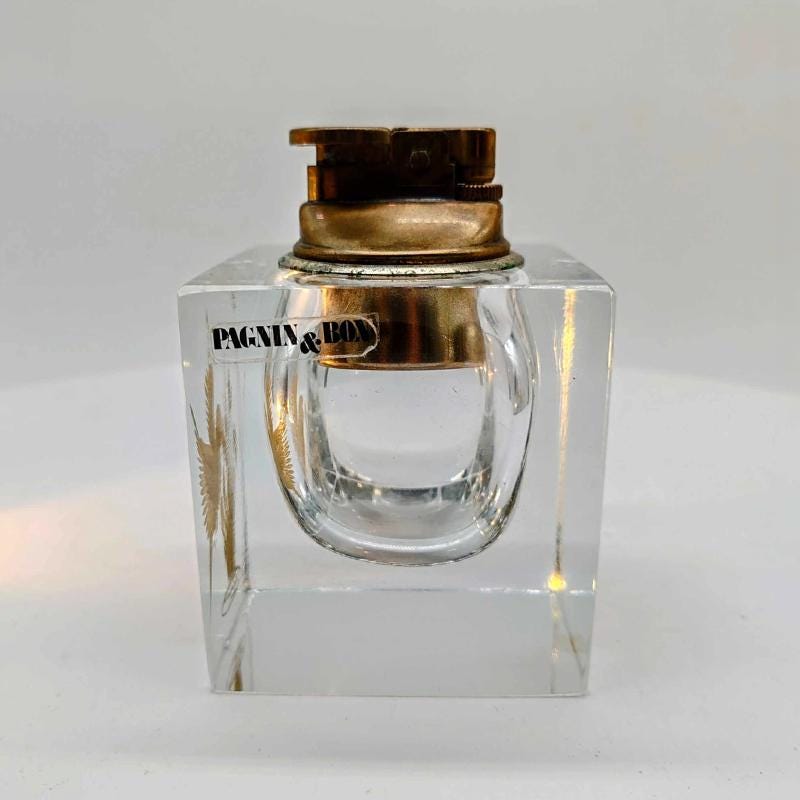 1960s Stunning Lighter in Murano Glass by Pagnin & Bon with Handcrafting 24k Gold finishing. Made in Italy.