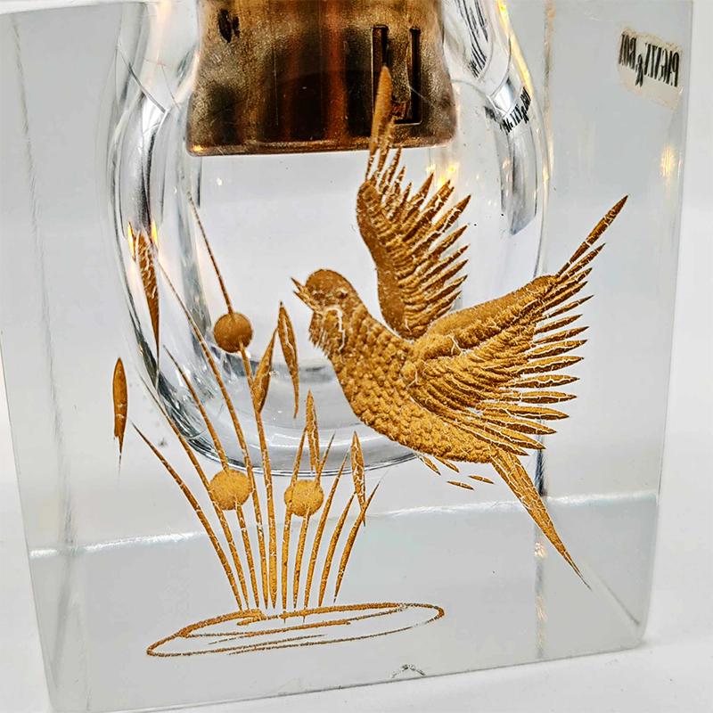 1960s Stunning Lighter in Murano Glass by Pagnin & Bon with Handcrafting 24k Gold finishing. Made in Italy.