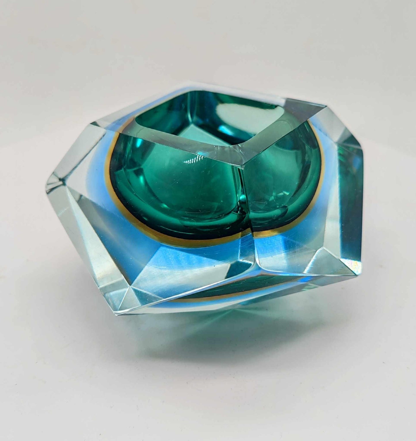 1960s Big Ashtray or Catch-all in Murano Glass by Flavio Poli for Seguso. Made in Italy