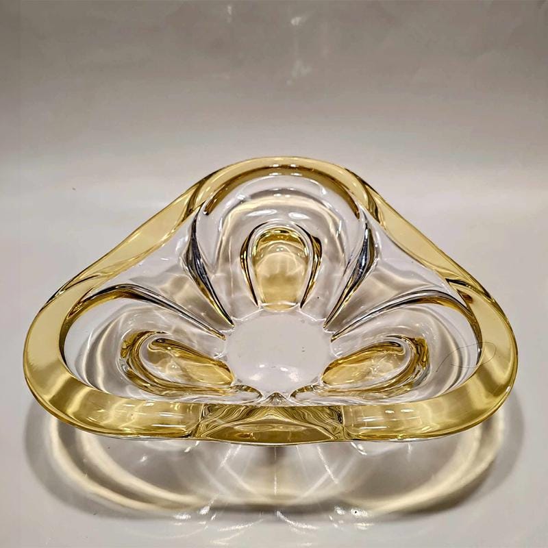 1960s Big Centerpiece - Large Catch-all - Huge Ashtray in Murano Glass. Made in Italy.
