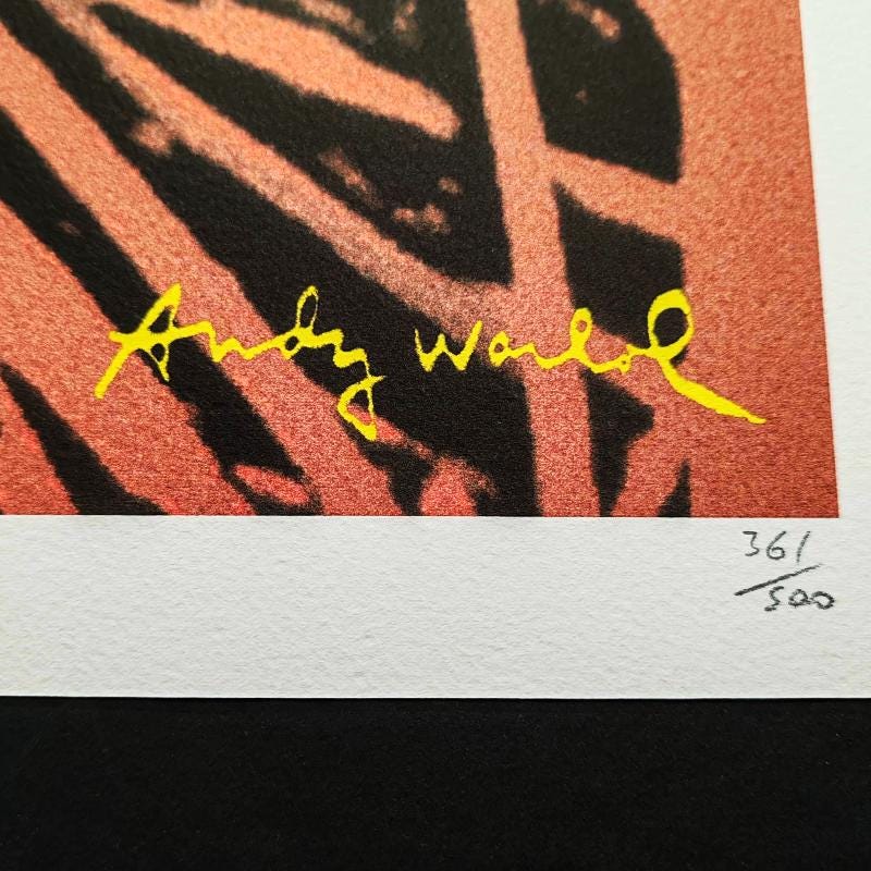 1980s Andy Warhol "Butterfly" Limited Edition Lithograph by CMOA.