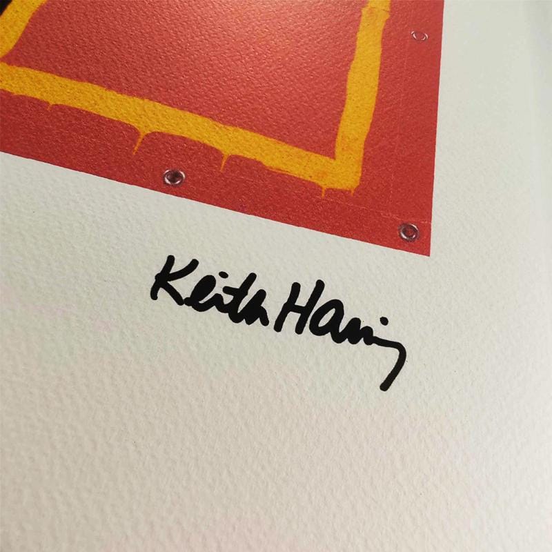 1990s Keith Haring Limited Edition Lithograph Numbered in Pencil.