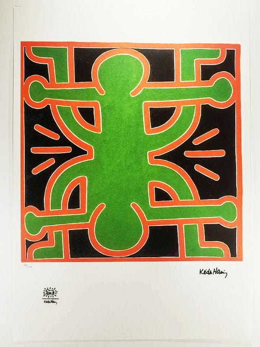 1990s Keith Haring Limited Edition Lithograph Numbered in Pencil.