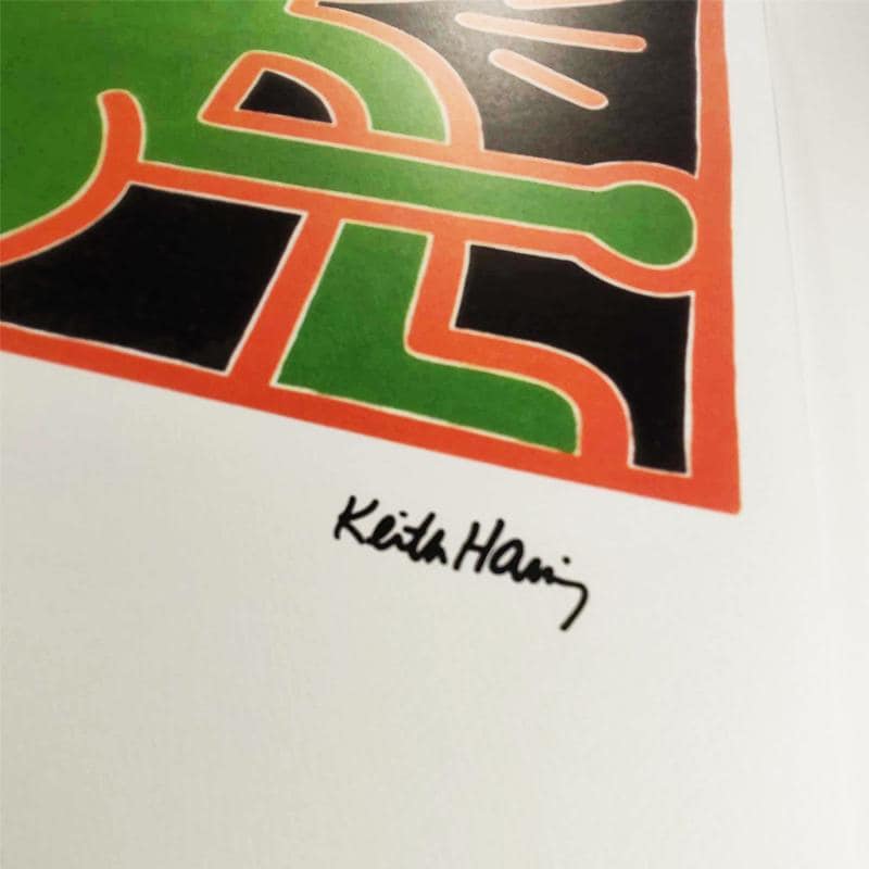 1990s Keith Haring Limited Edition Lithograph Numbered in Pencil.
