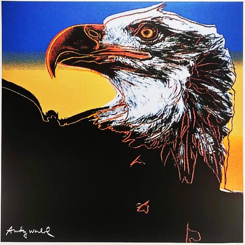 1980s Andy Warhol "EAGLE" Classic - Limited Edition Lithograph by CMOA.