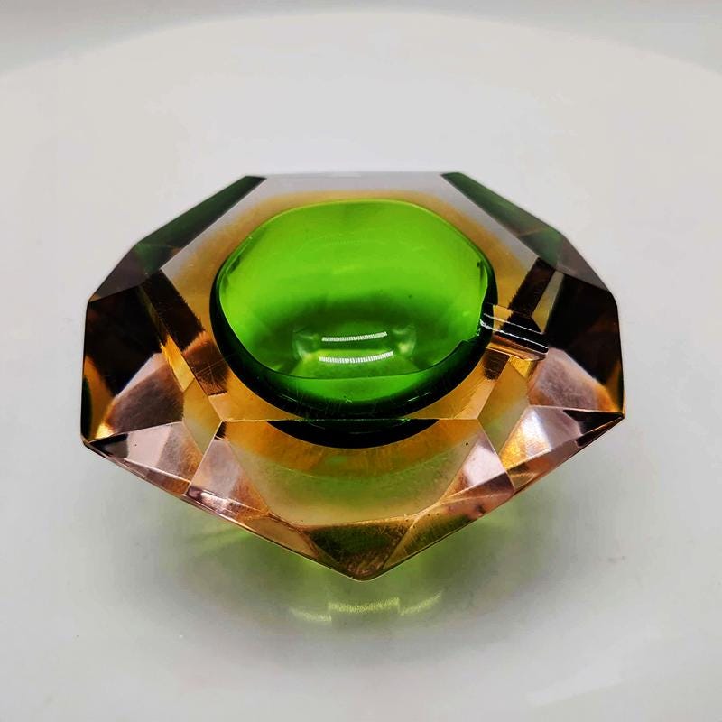 1960s Ashtray or Catch-all in Murano Glass by Flavio Poli for Seguso. Made in Italy.