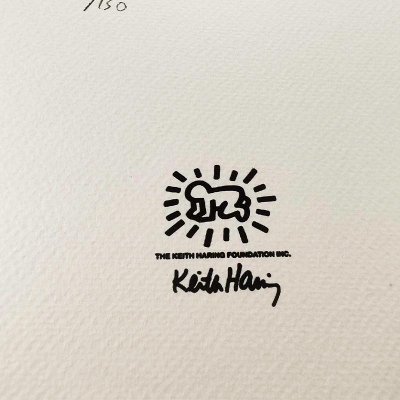 1990s Keith Haring Limited Edition Lithograph Numbered in Pencil.