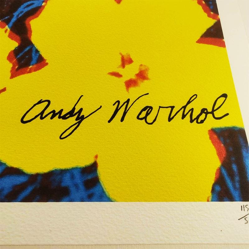 1980s Andy Warhol "Flowers" Limited Edition Lithograph by CMOA.