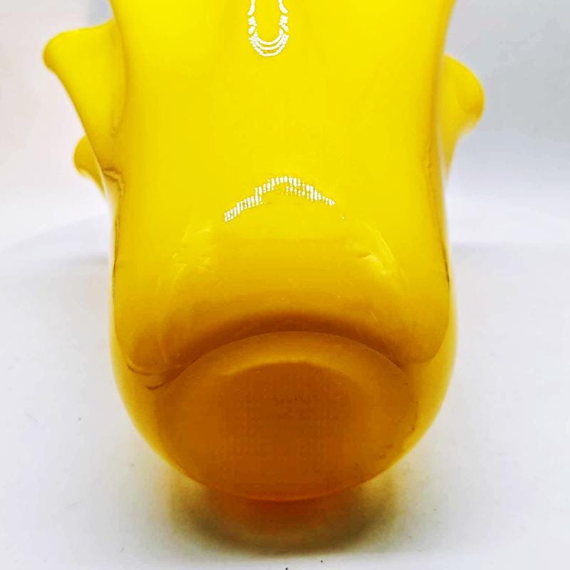 1970S Stunning Jacketed  Fazzoletto Vase in Murano Glass. Made in Italy