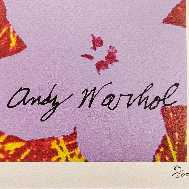 1980s Andy Warhol "Flowers" Limited Edition Lithograph by CMOA.