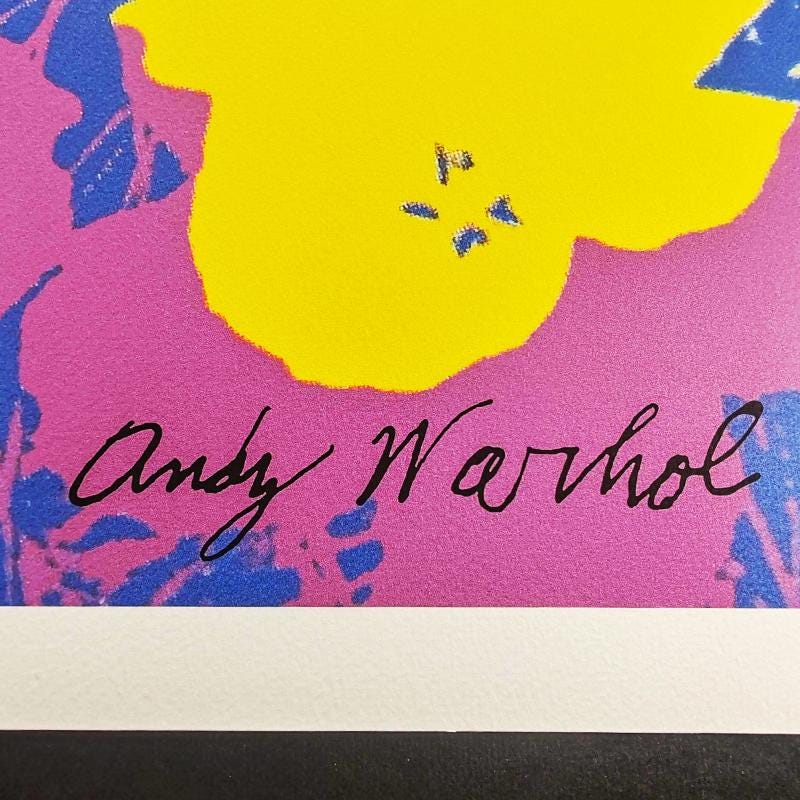 1980s Andy Warhol "Flowers" Limited Edition Lithograph by CMOA.