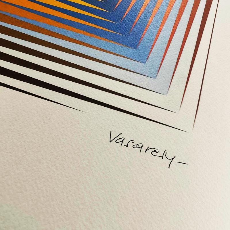 1970s Victor Vasarely Limited numbered Edition Lithograph.