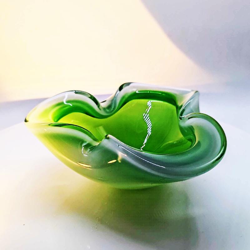 1960s Big Ashtray or Catch-all in Murano Glass by Flavio Poli for Seguso. 18 cm - Made in Italy.