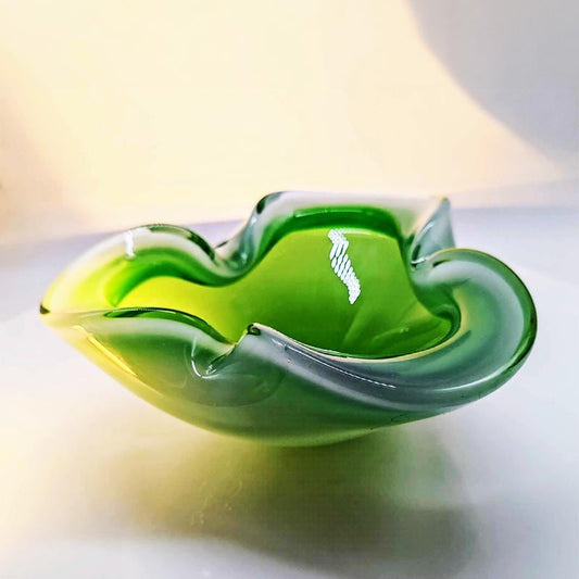 1960s Big Ashtray or Catch-all in Murano Glass by Flavio Poli for Seguso. 18 cm - Made in Italy.