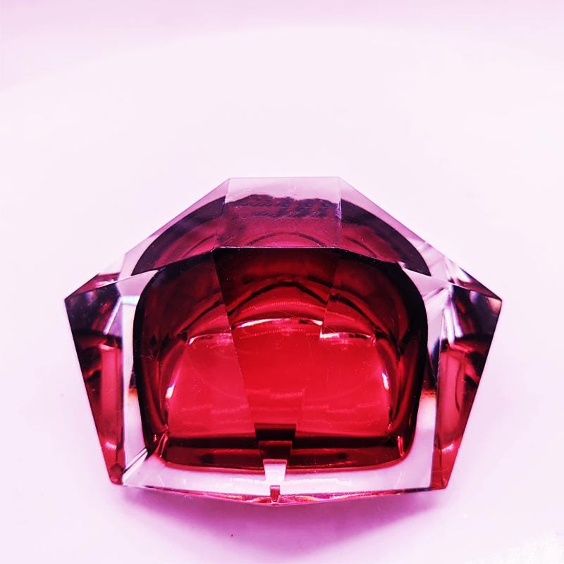 1960s Stunning Purple Ashtray or Catch-all in Murano Glass by Flavio Poli for Seguso.