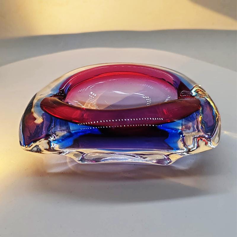 1960s  Ashtray or Catch-all in Murano Glass. Made in Italy.