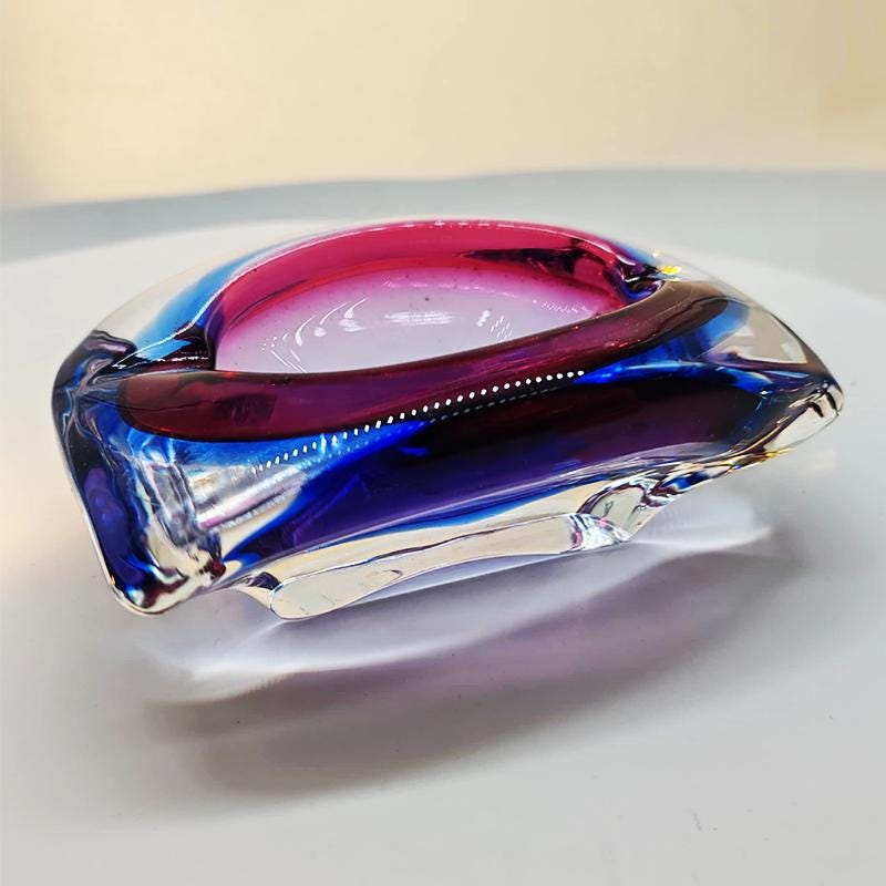 1960s  Ashtray or Catch-all in Murano Glass. Made in Italy.