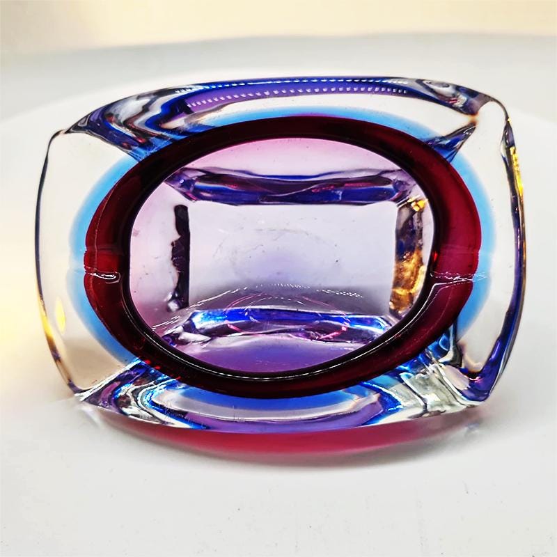 1960s  Ashtray or Catch-all in Murano Glass. Made in Italy.