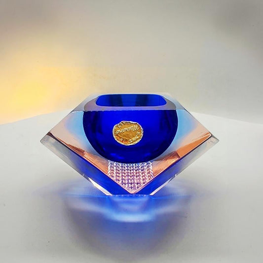 1960s Stunning Ashtray in Murano Glass by Flavio Poli for Seguso. Made in Italy.