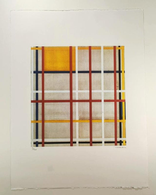 1970s Piet Mondrian Limited Edition Lithograph Numbered in Pencil.