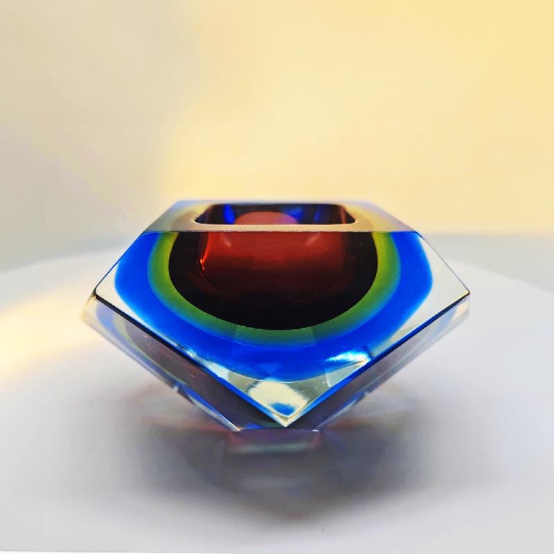 1960s Stunning Ashtray or Catch-all in Murano Glass by Flavio Poli for Seguso. Made in Italy