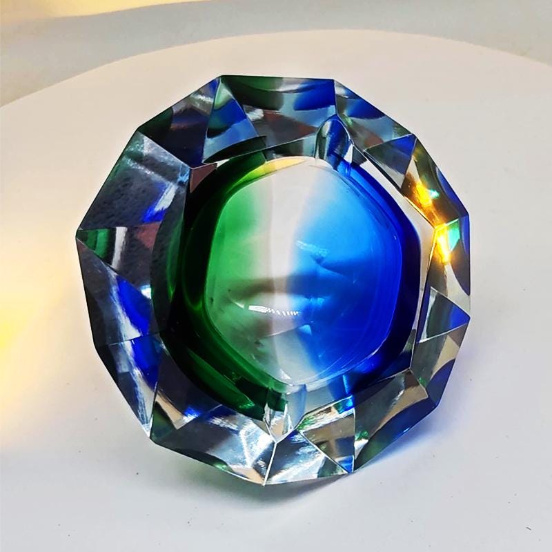 1960s Rare Ashtray or Catch-all in Murano Glass by Flavio Poli for Seguso.