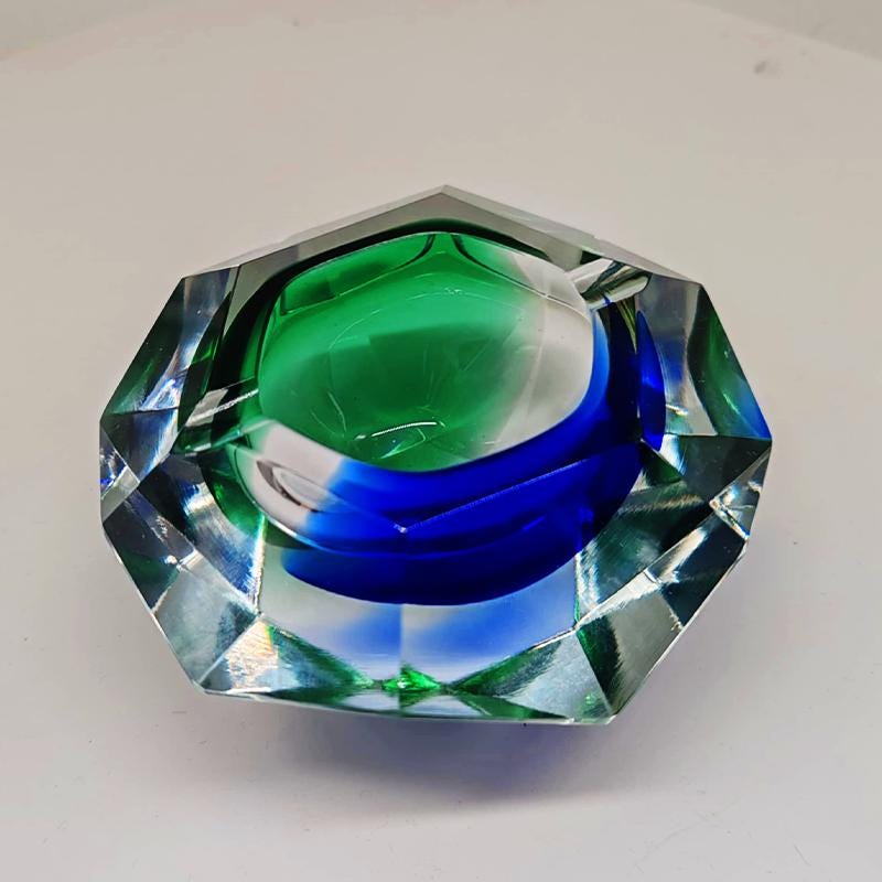 1960s Rare Ashtray or Catch-all in Murano Glass by Flavio Poli for Seguso.
