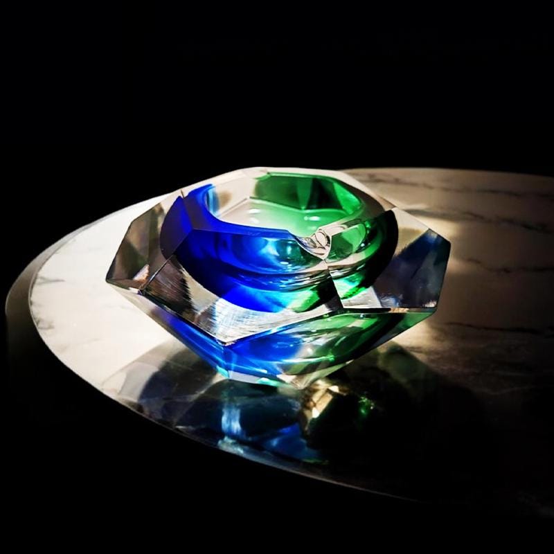 1960s Rare Ashtray or Catch-all in Murano Glass by Flavio Poli for Seguso.