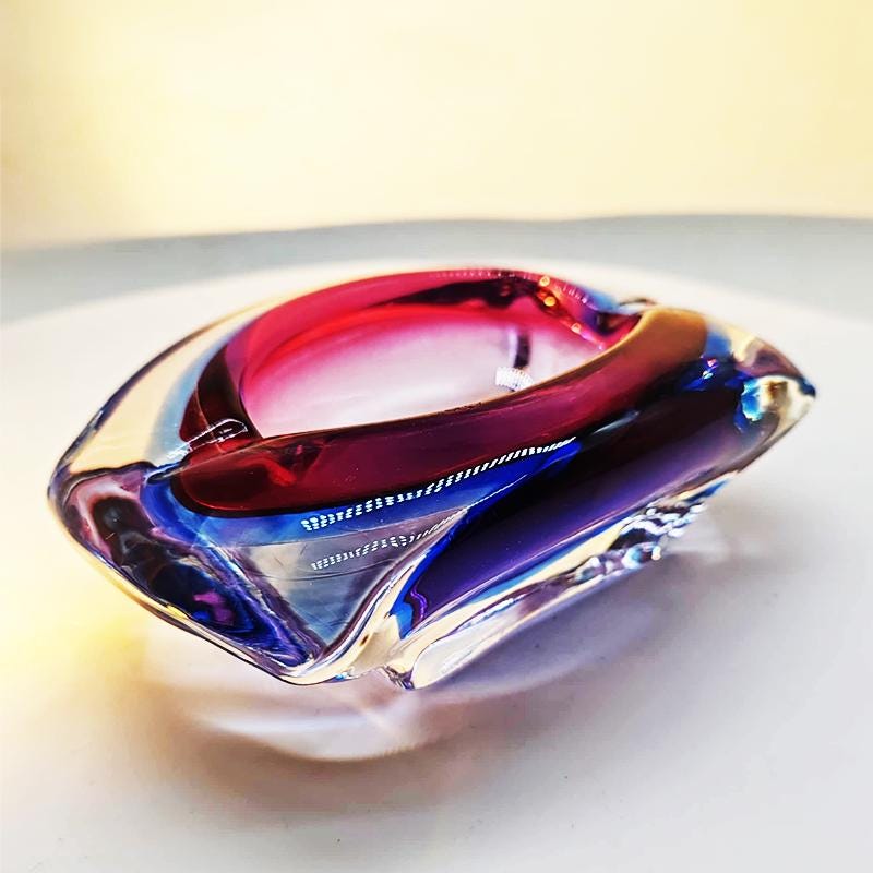 1960s  Ashtray or Catch-all in Murano Glass. Made in Italy.