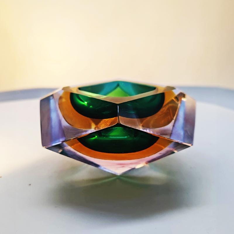 1960s Ashtray or Catch-all in Murano Glass by Flavio Poli for Seguso. Made in Italy.
