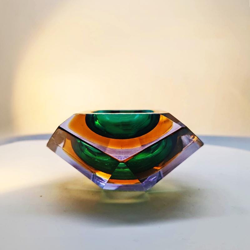 1960s Ashtray or Catch-all in Murano Glass by Flavio Poli for Seguso. Made in Italy.
