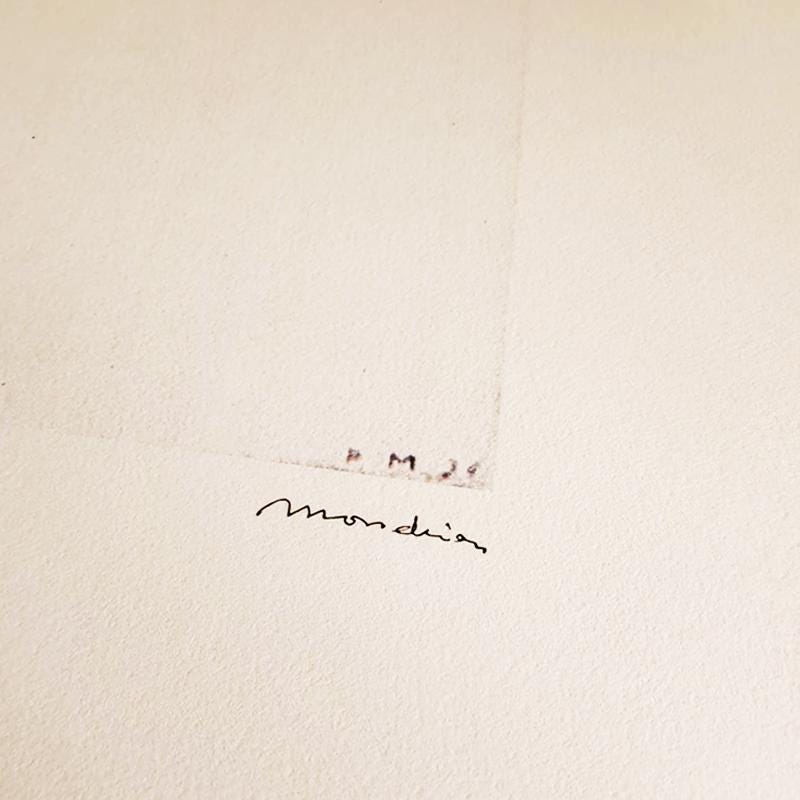 1970s Piet Mondrian Limited Edition Lithograph Numbered in Pencil.