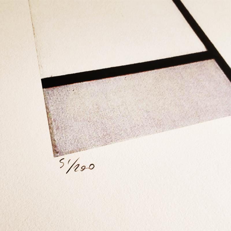1970s Piet Mondrian Limited Edition Lithograph Numbered in Pencil.