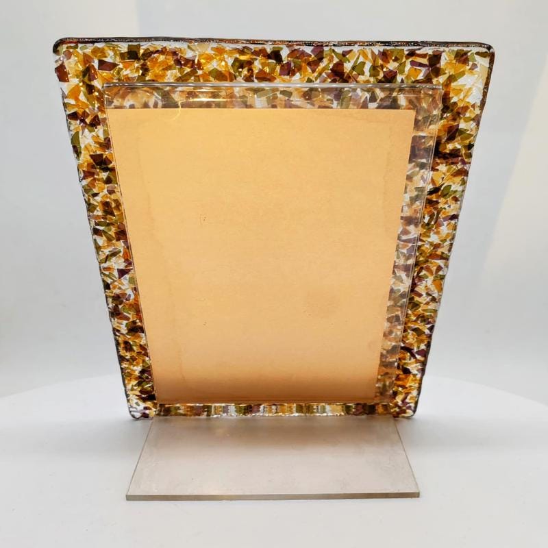 1970s Stunning  Photo Frame in Handcrafted Murano Glass. Made in Italy.