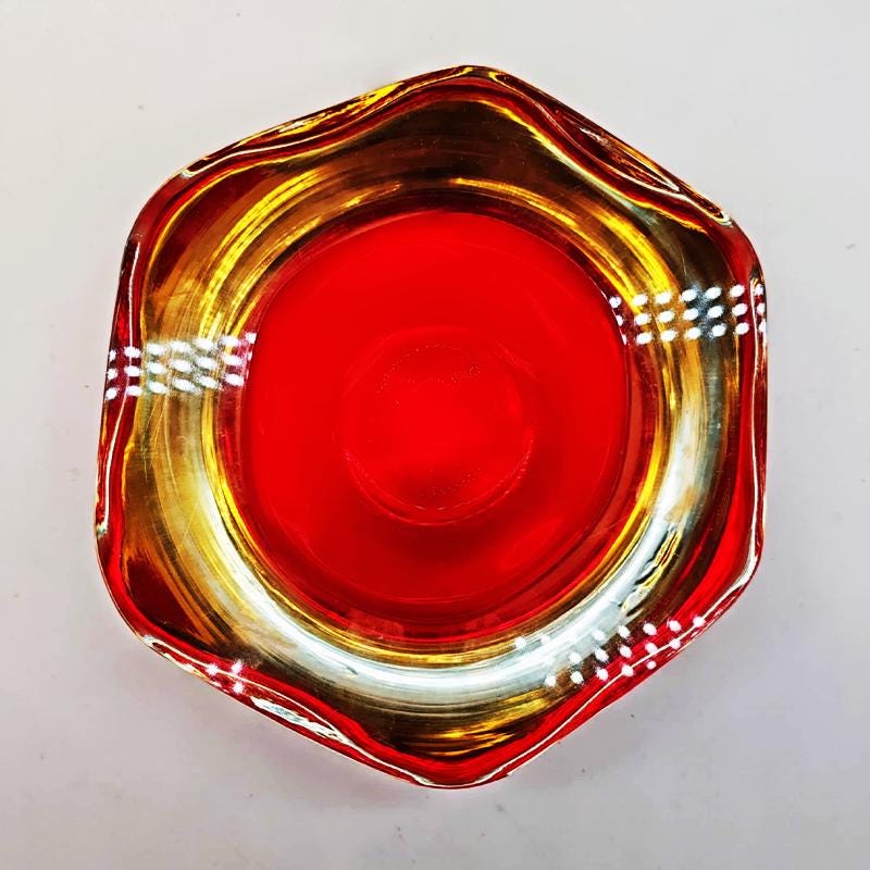 1960s Big Stunning Geode - Ashtray in Murano Glass by Flavio Poli for Seguso. Made in Italy
