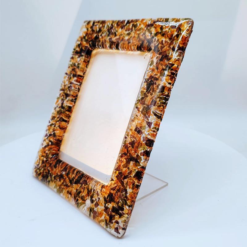 1970s Stunning  Photo Frame in Handcrafted Murano Glass. Made in Italy.