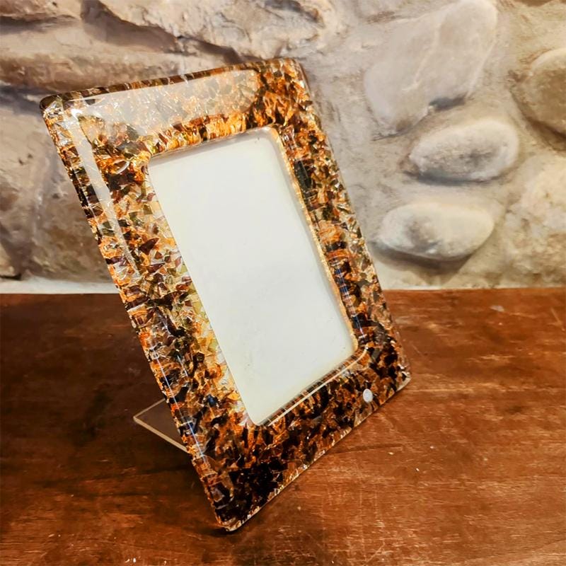 1970s Stunning  Photo Frame in Handcrafted Murano Glass. Made in Italy.