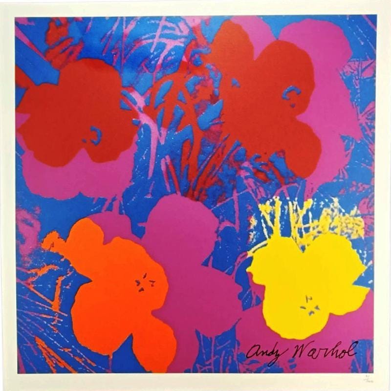 1980s Andy Warhol "Flowers" Limited Edition Lithograph by CMOA.